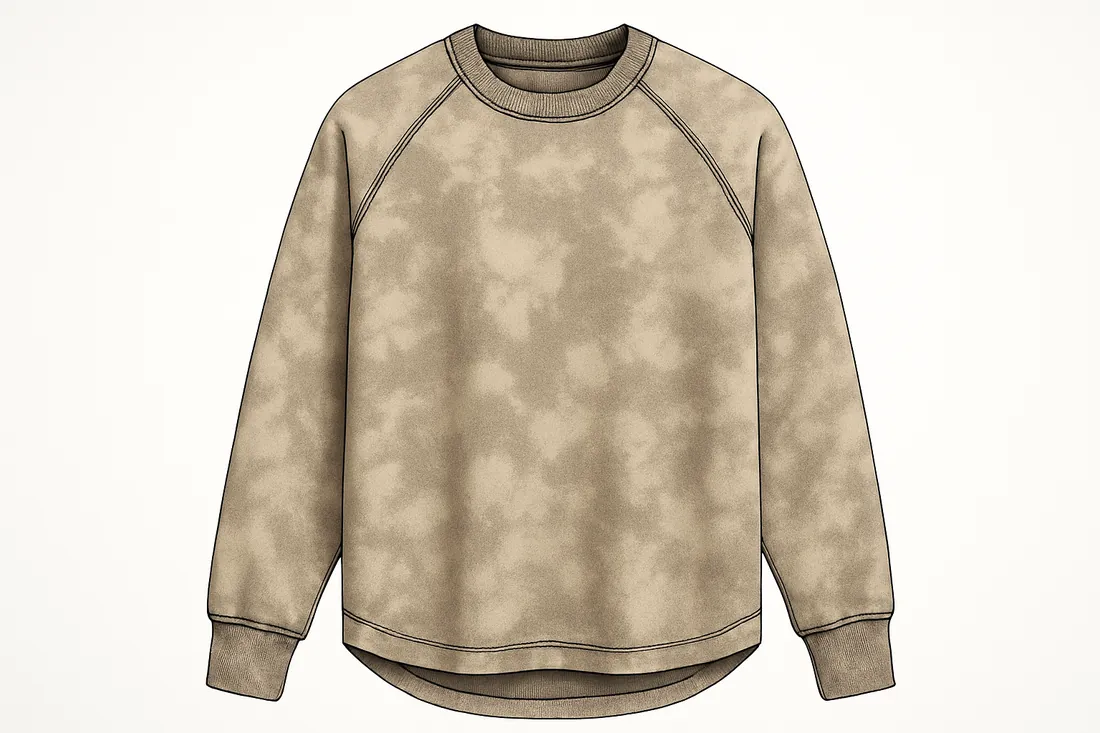 Camo raglan sweatshirt generated with AWA